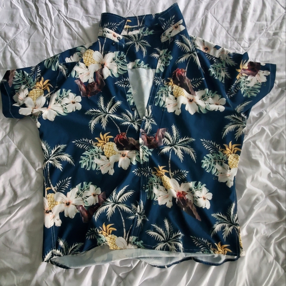 Floral Paradise Men's Button Down Shirt